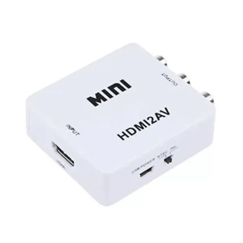 Convertidor HDMI a AV2 1080p 3 Puertos 2AV