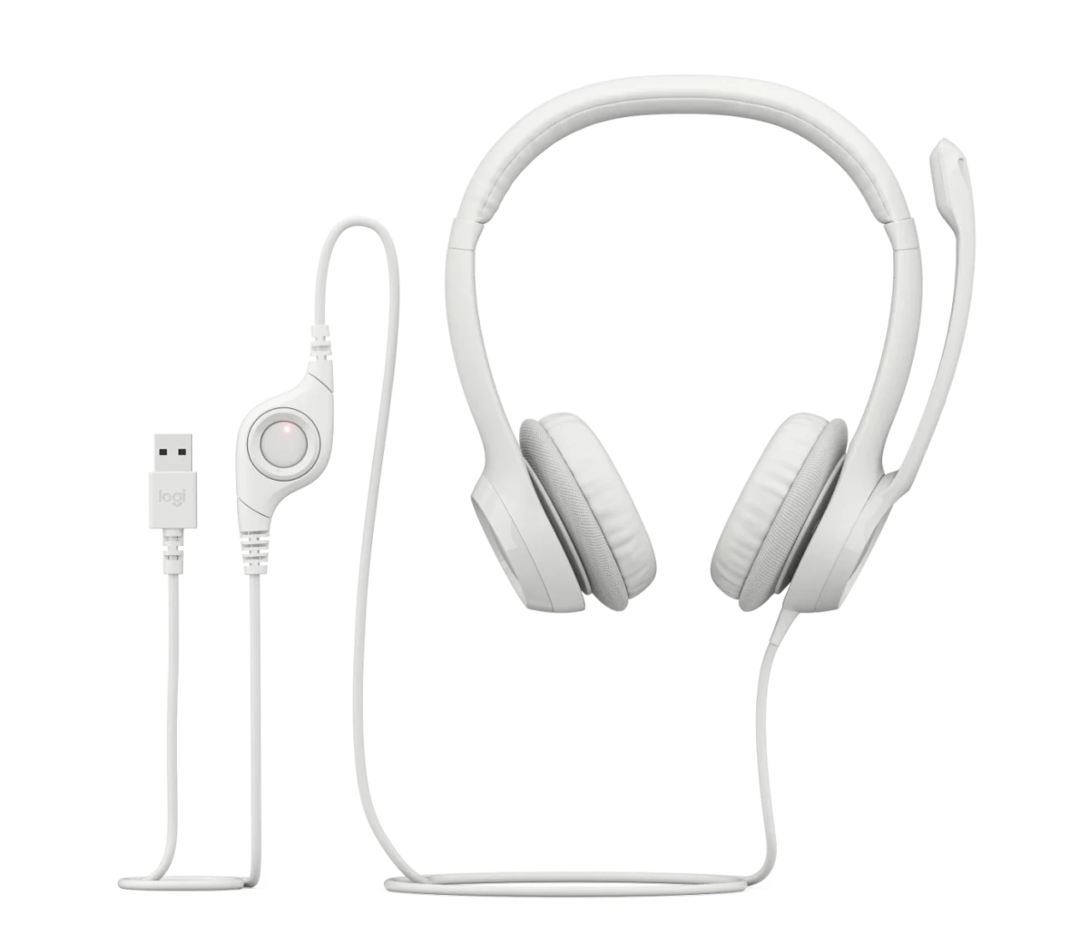 Audífono Logitech H390 Micrófono Bidireccional Blanco