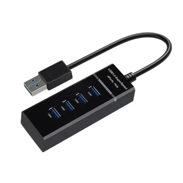 Hub USB 4 Puertos con Indicador LED, Protección de Fusible y Velocidad 5Gbps