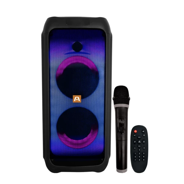 Bocina Argom Rave 65 Bluetooth Portátil Con Luces LED Y Micrófono