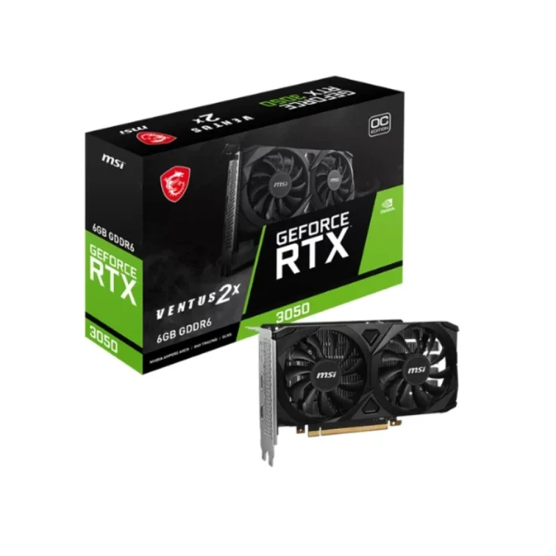 Tarjeta De Video Msi Geforce Rtx 3050 Ventus 2X 6Gb Gddr6