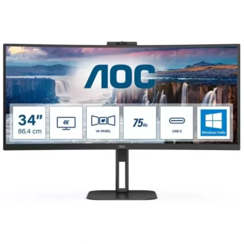 Monitor Curvo AOC CU34V5CW 34″ WQHD 100Hz VA con Pantalla 1500R