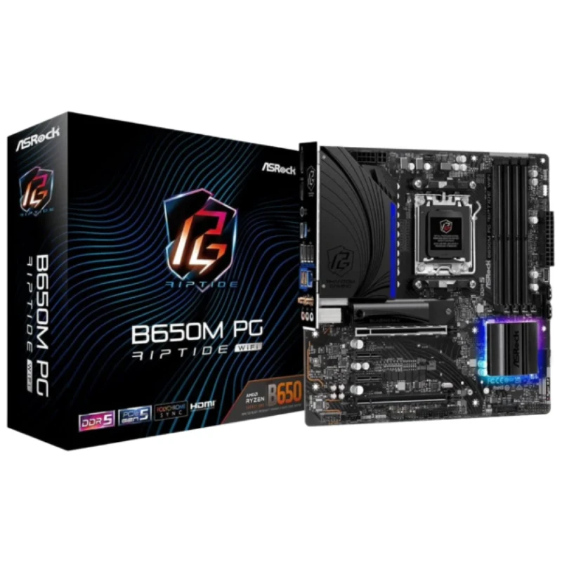 Placa Madre Asrock B650M Pg Riptide WiFi Am5 Ddr5 Micro-Atx