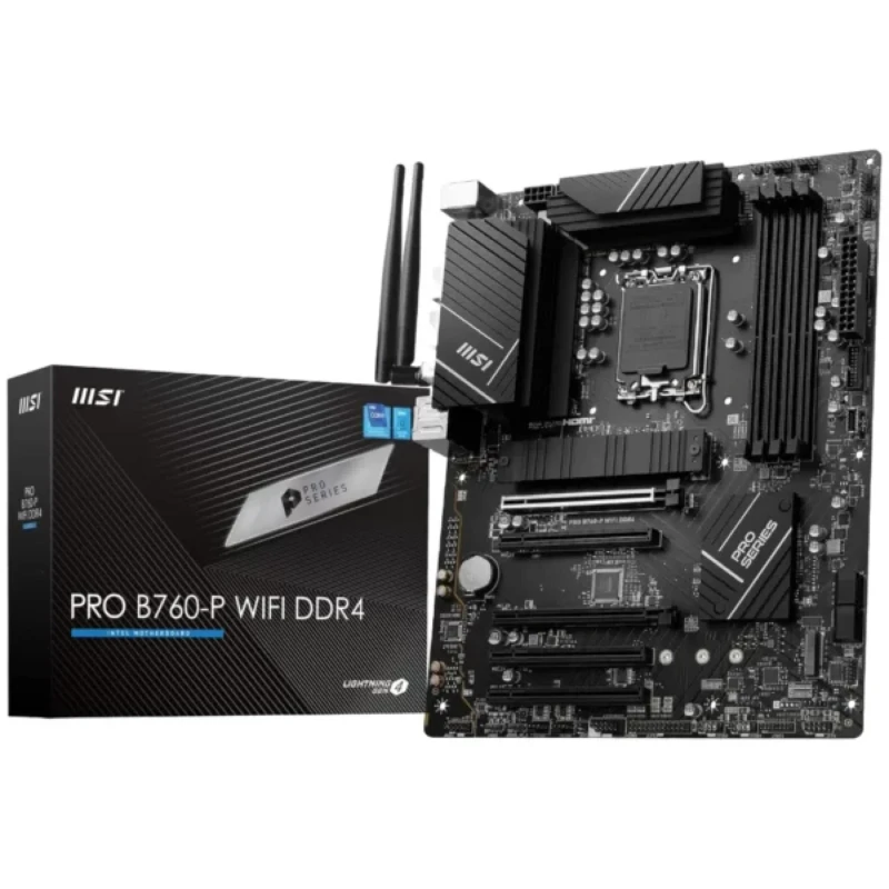 Placa Madre Msi Pro B760-P WiFi Ddr4 Lga1700 Atx