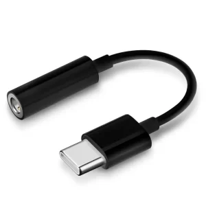 Adaptador de Conector de Auriculares 3.5mm a USB-C
