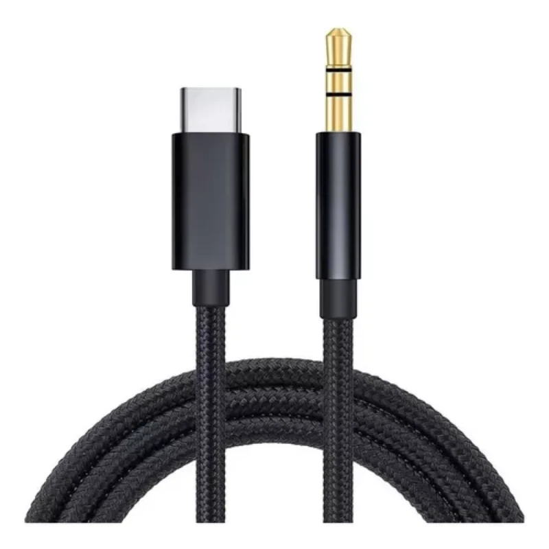 Cable Auxiliar USB Tipo-C a 3.5mm Macho Audio Estéreo Plug & Play