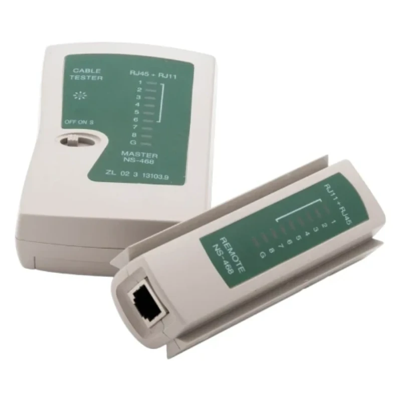 Probador de Cables RJ45/RJ11 con Detección de Fallos y Luz LED