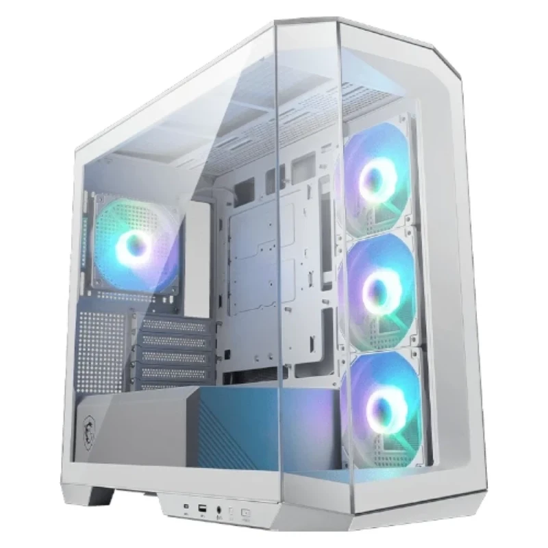 Case Msi Mag Pano M100R Pz Blanco Con Vidrio Templado
