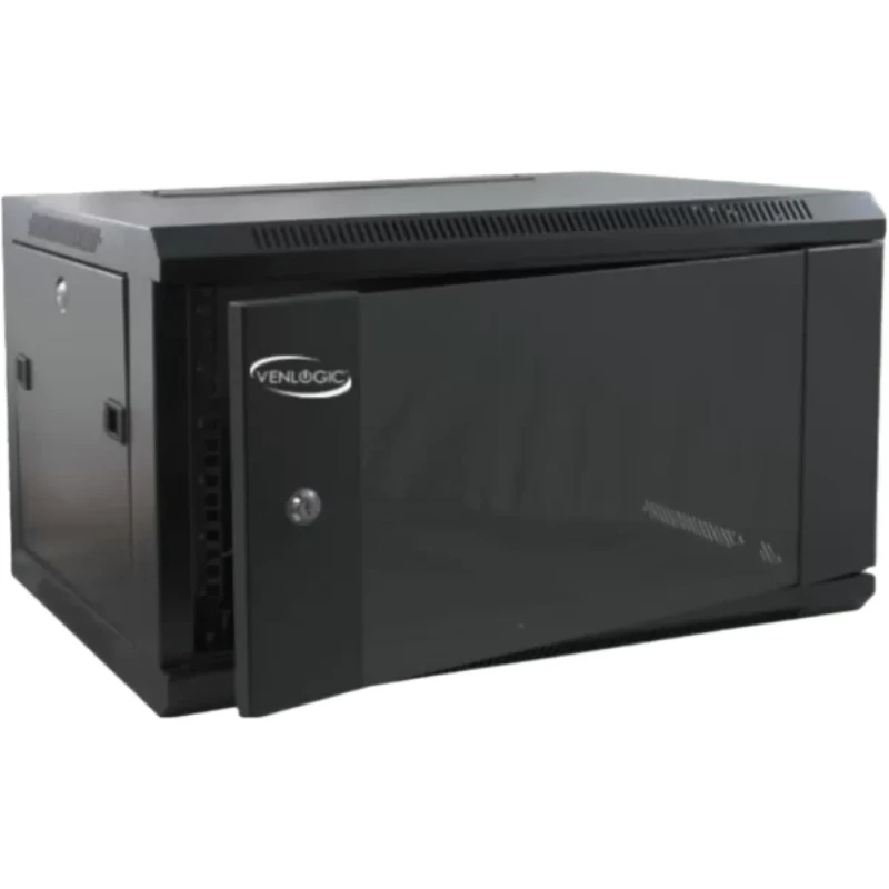 Gabinete de Pared Venlogic QA6404 4U Compacto con Vidrio Templado y Cerradura