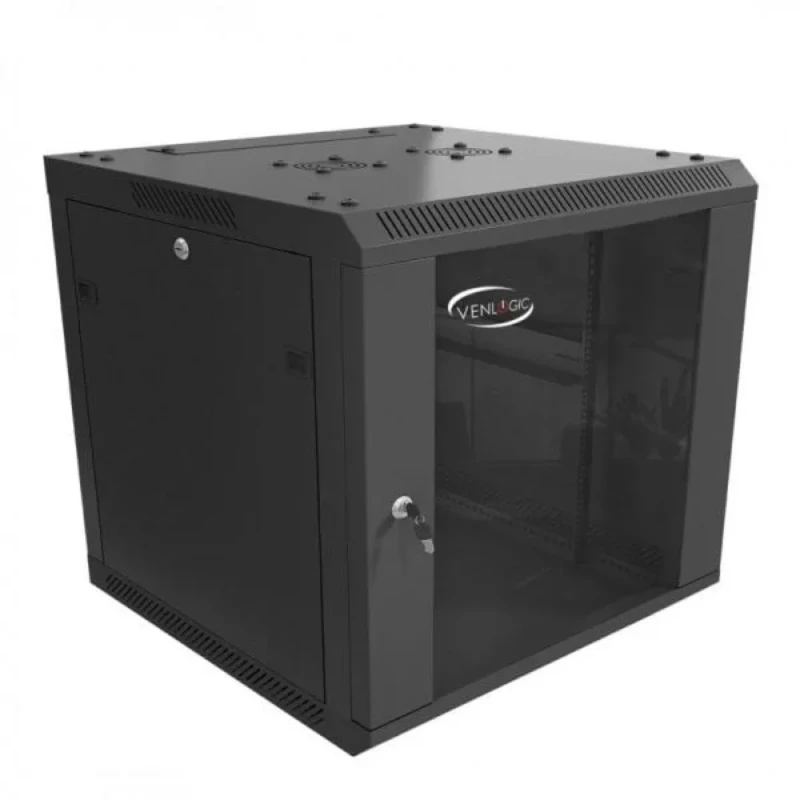 Gabinete Mural Venlogic Qa6409 9U Con Vidrio Templado