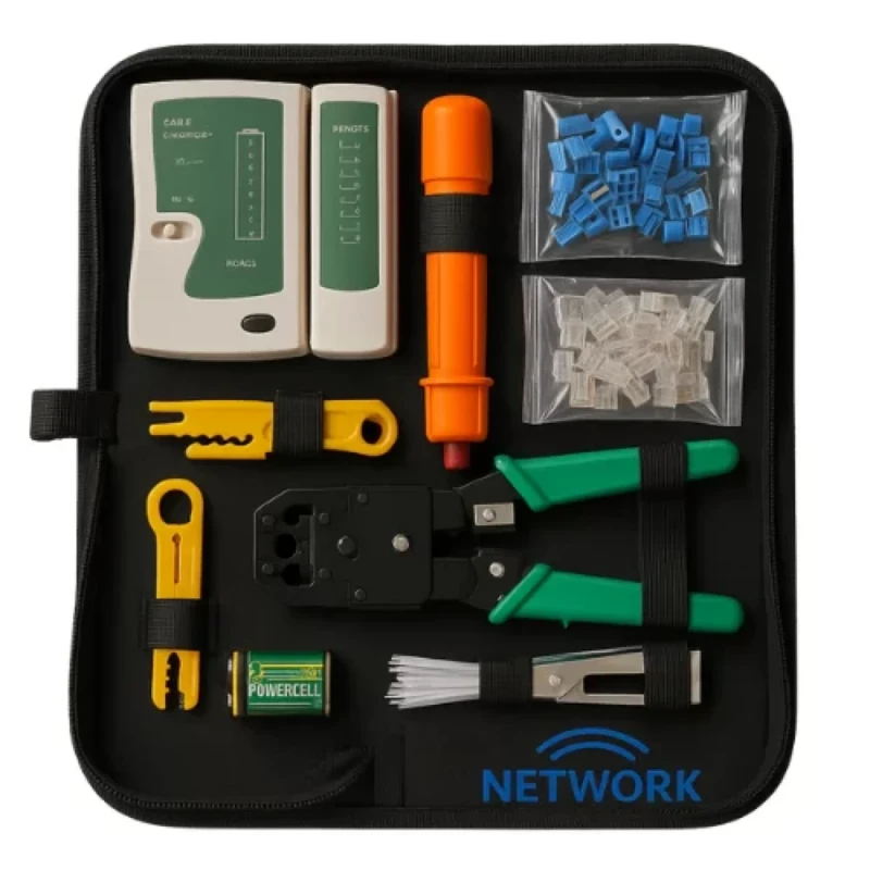 Kit de Herramientas Redes Bisutime BS-A038 con Crimpadora y Tester