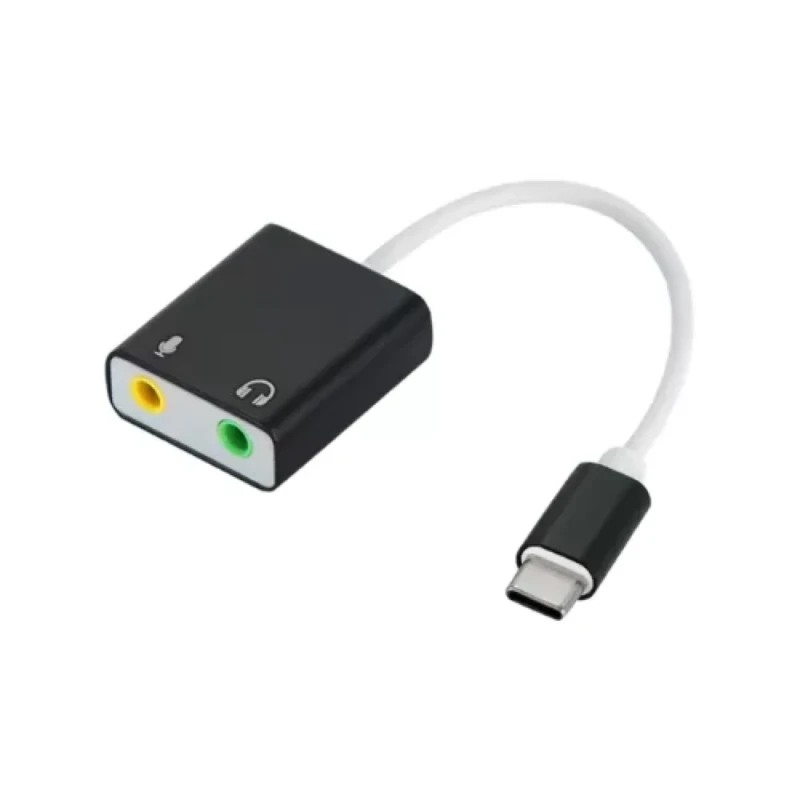 Adaptador USB-C a Jack 3.5mm Tarjeta de Sonido Externa