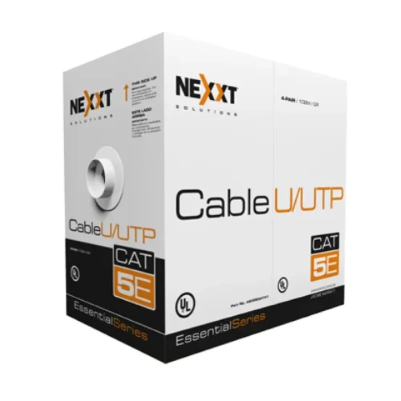 Caja Cable UTP Nexxt Cat-5e 328 Pies 100% Cobre 25AWG Gris