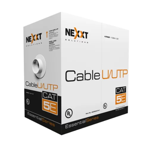 Caja Cable UTP Nexxt Cat-5e 328 Pies 100% Cobre 25AWG Gris