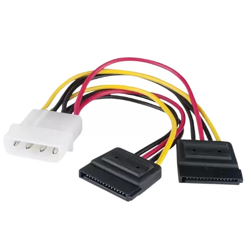 Cable Adaptador IDE Molex 4 Pines a 2x SATA para HDD/SSD