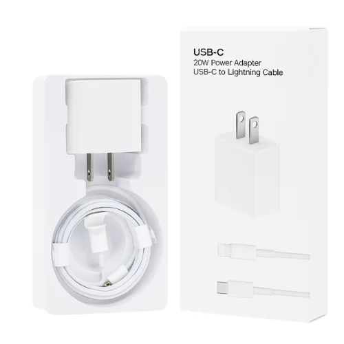 Cargador USB-C 20W con Cable Lightning para iPhone