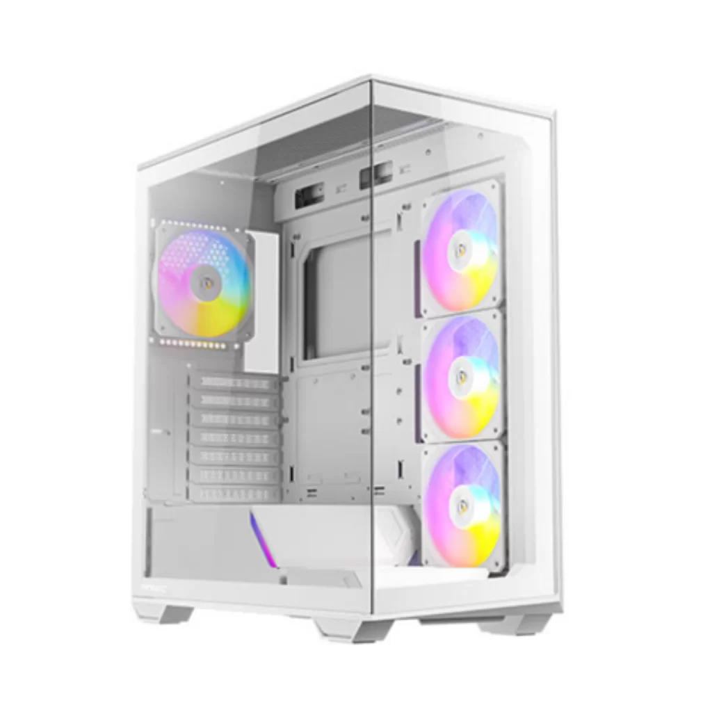 Case Gamer Antec C3 ARGB Blanco Mid-Tower con Vidrio Templado y Ventiladores 140mm