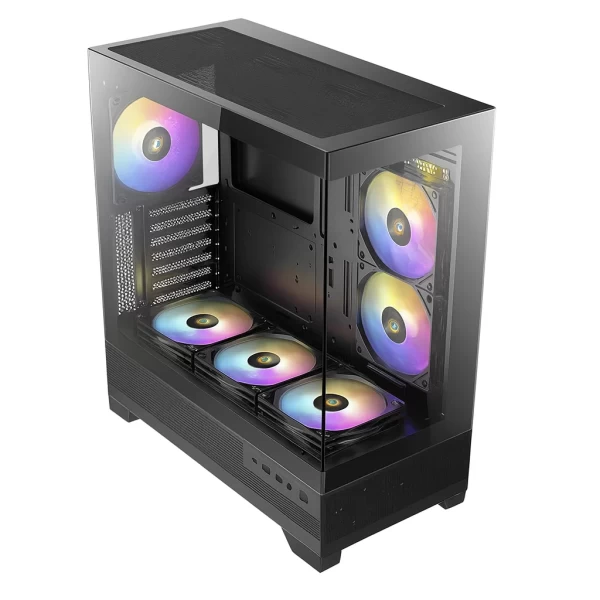 Case Gaming Antec CX700 ARGB Mid-Tower Negro Vidrio Templado con 3 Ventiladores