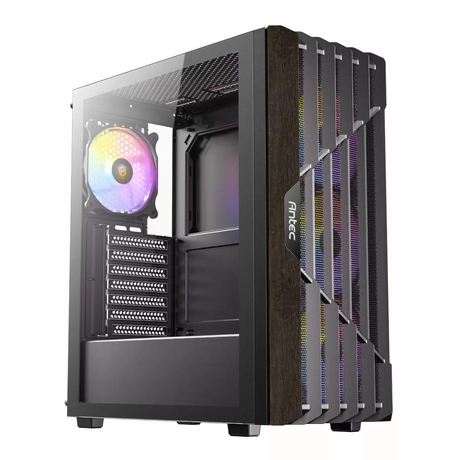 Case Gamer Antec AX63 con 4 Ventiladores ARGB y Soporte ATX