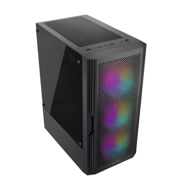 Case Antec AX20 Elite RGB Mid-Tower Vidrio Templado con 4 Ventiladores