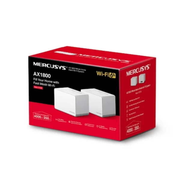 Router Mercusys Halo H70X (2-Pack) Mesh Wi-Fi 6 AX1800 1800 Mbps con 3 Puertos Gigabit