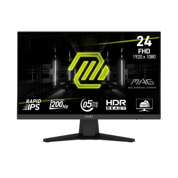 Monitor Gamer MSI MAG 244F 24" FHD 200Hz AMD FreeSync Premium con HDMI y DisplayPort