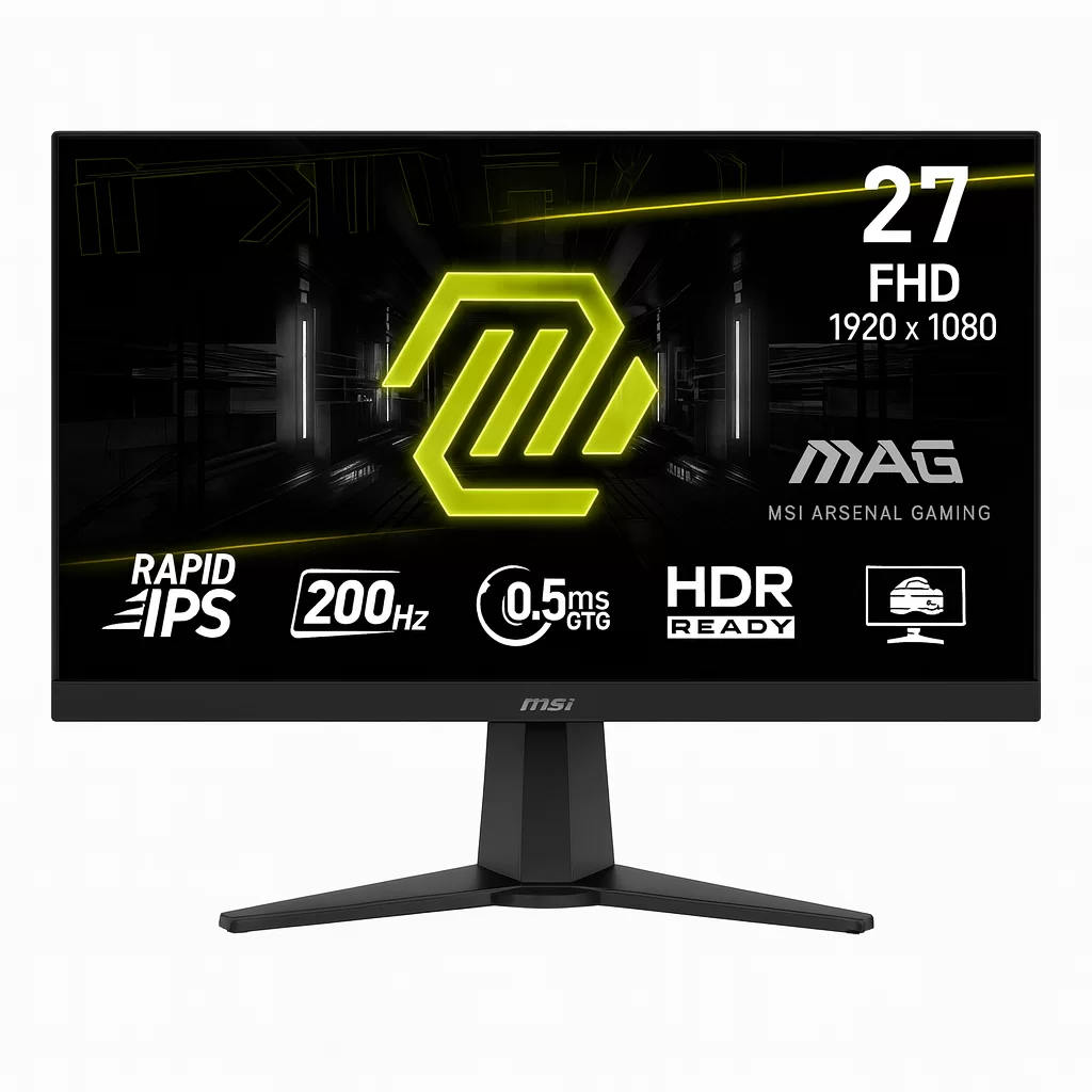 Monitor Gamer MSI MAG 272F 27" FHD 200Hz Rapid IPS AMD FreeSync Premium con HDMI y DisplayPort