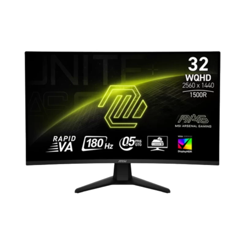 Monitor MSI MAG 32CQ6F 32" Curvo WQHD 180Hz Rapid VA con HDMI y DisplayPort