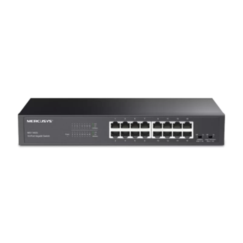Switch Mercusys MS116GS 16 Puertos Gigabit Plug and Play Rack/Escritorio