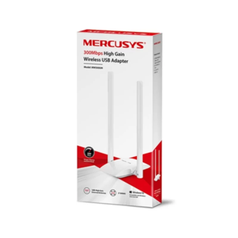 Mercusys MW300UH Adaptador USB Inalámbrico 300Mbps 2.4GHz con Antena de Alta Ganancia