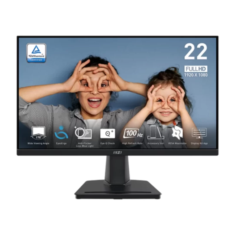 Monitor MSI PRO MP225V 22" FHD 100Hz VA con HDMI VGA y EyeErgo