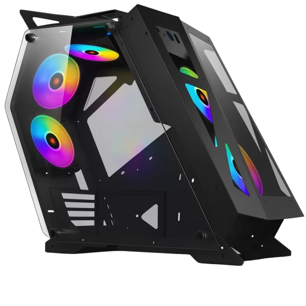 Case Gamer Agiler AGI-C017 Micro ATX ITX Cristal Templado Negro