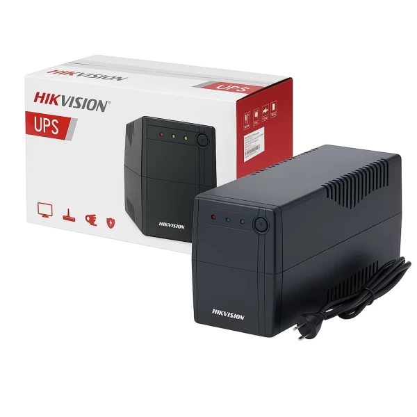 UPS Hikvision 600VA 360W 120V 6 Tomas NEMA 5-15R Protección Sobrecarga