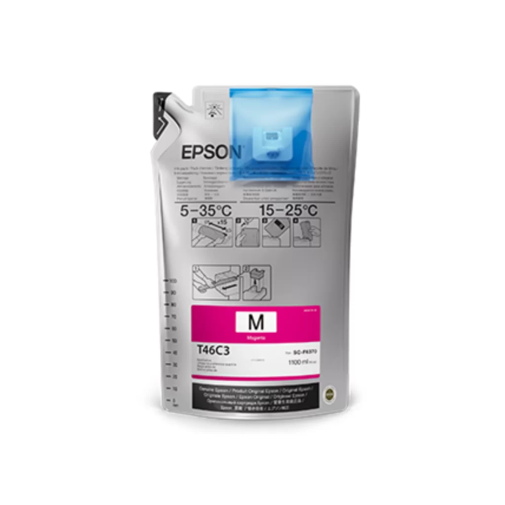 Bolsa De Tinta Epson Ultrachrome T46C320 Magenta 1100ml Para F6370 F9470 F9470H