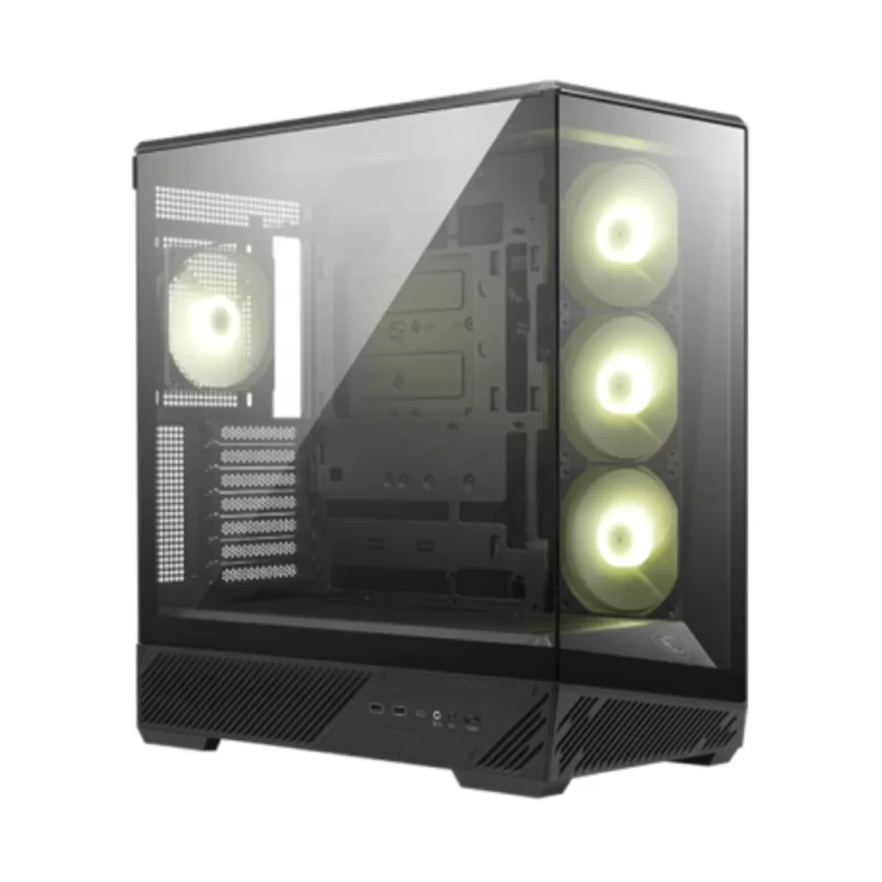 Case MSI MAG Pano 130R PZ Mid Tower Vidrio Templado 4 Ventiladores Negro