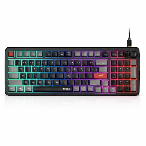 Teclado MSI Forge GK110 Gamer RGB USB-C Negro