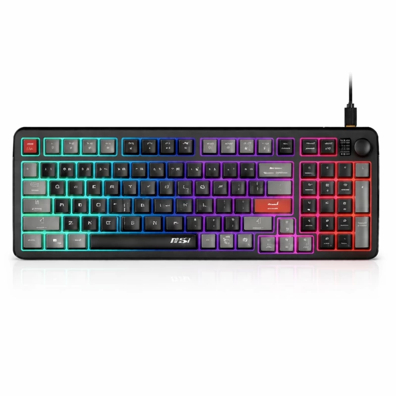 Teclado MSI Forge GK110 Gamer RGB USB-C Negro