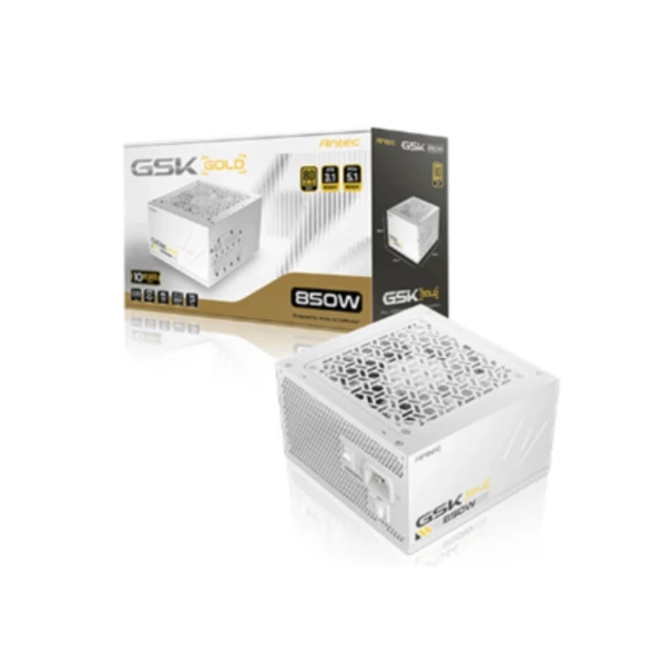 Power Supply Antec GSK850 V2 850W 80 Plus Gold Full Modular Blanco