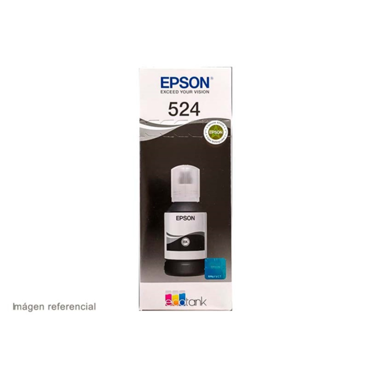 Botella De Tinta Epson T524 Negro Para Impresoras L5150 L5160 L6490