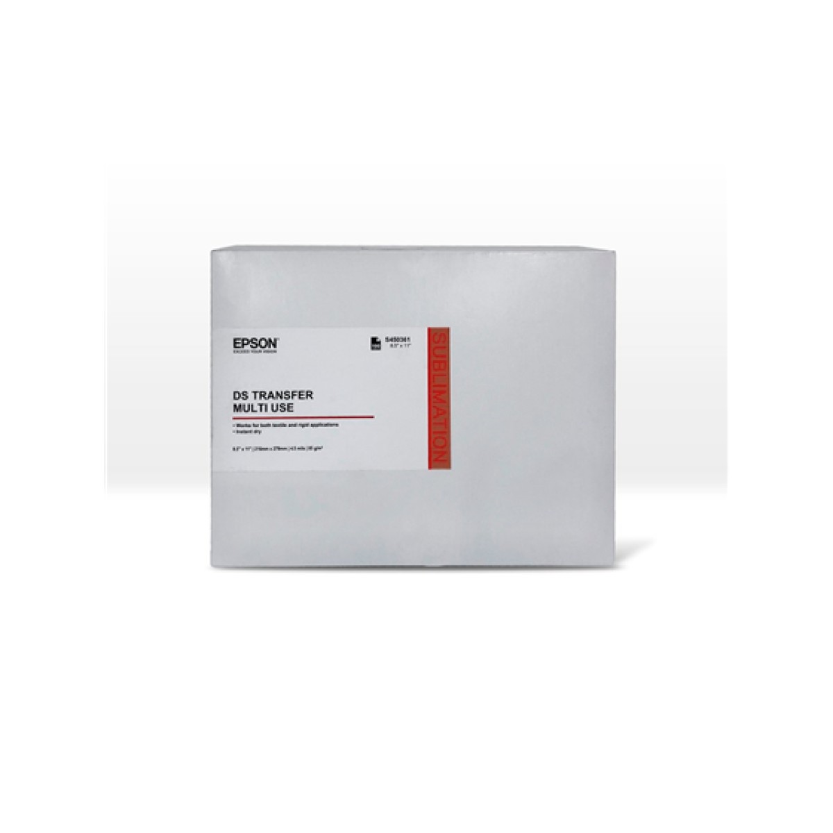 Resma De Papel Epson Sublimación Ds Transfer Mate 100 Hojas 21.6X27.9 cm