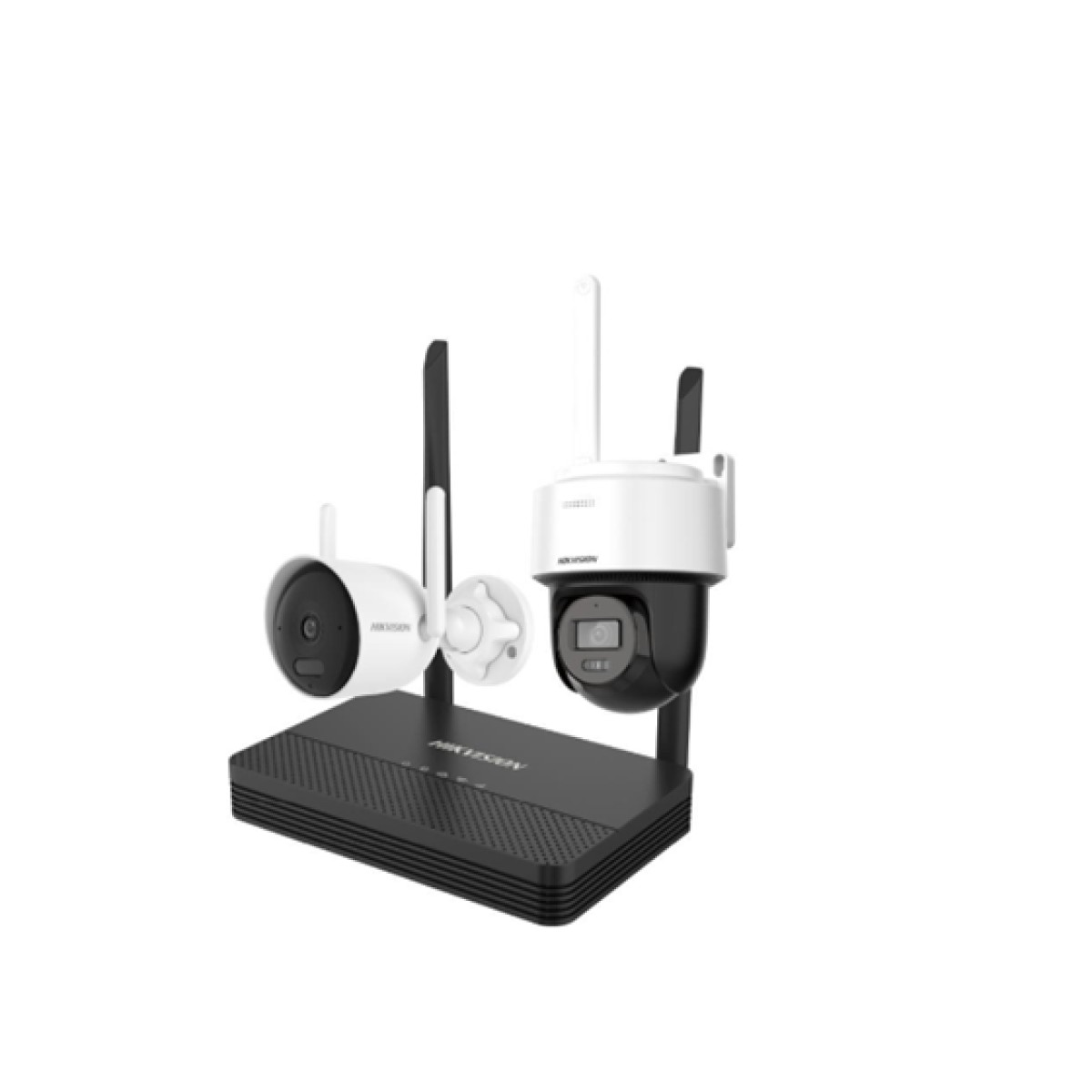 CAMARA DE SEGURIDAD HIKVISION EN KIT CAMARAS 1 X BULLET 4MP, 1 X DOMO PT 4MP, 1 GRABADORA WI-FI.