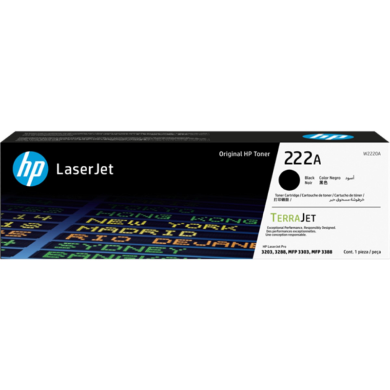 Toner Hp 222A W2220A Negro 1300 Paginas Laserjet 3303Sdw 3303Fdw