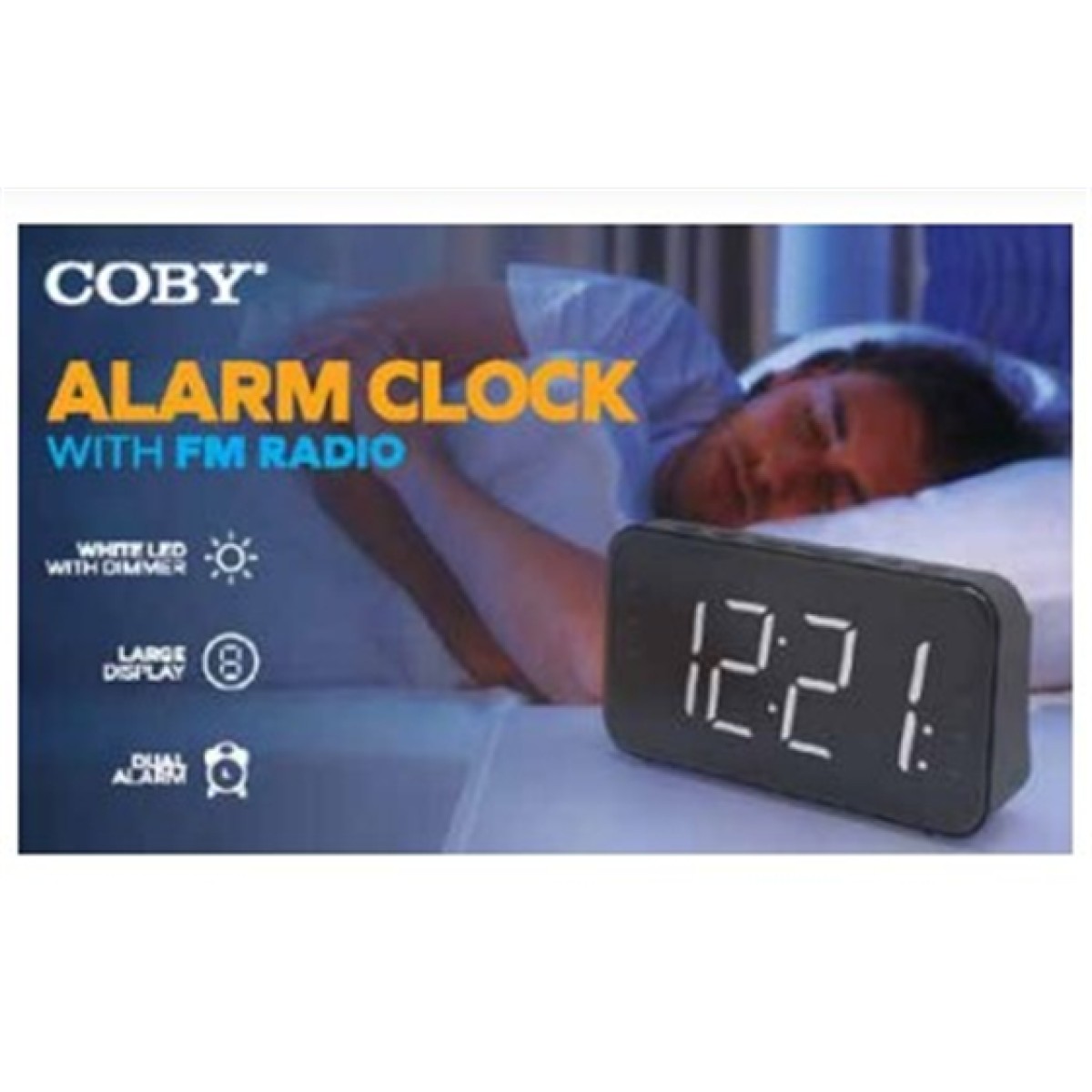 Reloj Fm Coby Ccr102 Pantalla LED Dimmer Alarma Doble