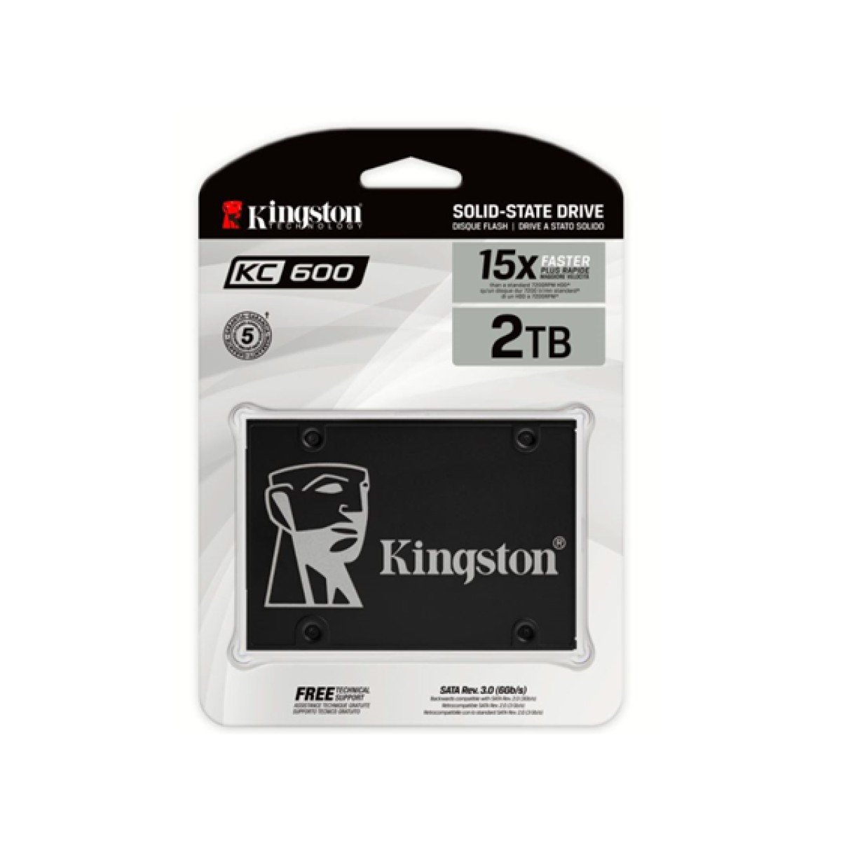 Disco De Estado Solido Kingston SSD 2048GB 2.5 Pulgadas Sata Rev 3.0