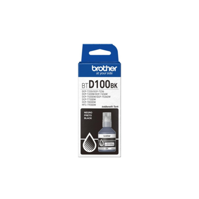Botella De Tinta Brother BTD100BK Negro 108ML Para Impresora