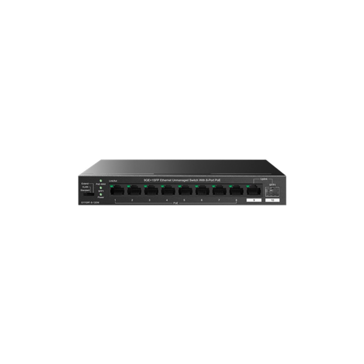 Switch Tenda Teg1110Pf-8-120W 8 Puertos Poe 10/100/1000 Para Cctv