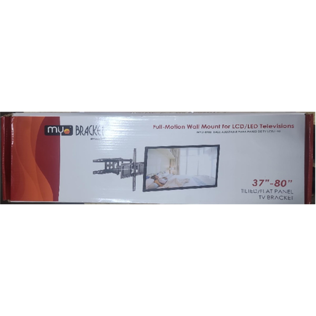 Soporte Para Tv Myo 37-80" Movimiento Completo Inclinable Negro