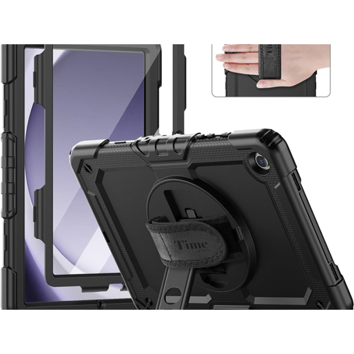 Cover Timecity Samsung Galaxy Tab A9+ 11" Tres Capas Soporte Giratorio