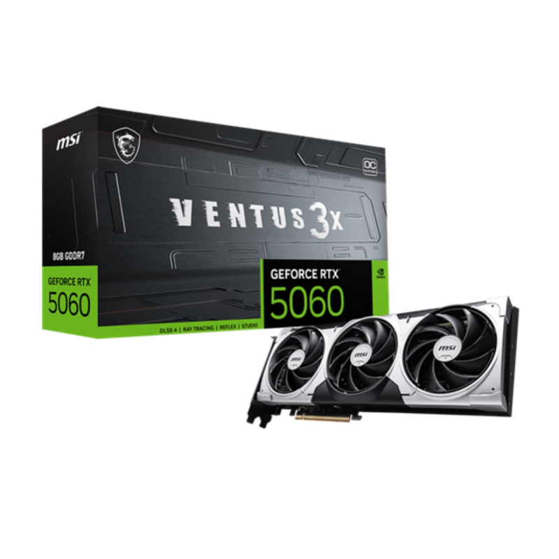Tarjeta De Video Geforce Rtx 5060 8Gb Msi Ventus 3X Oc Pcie Gen 5