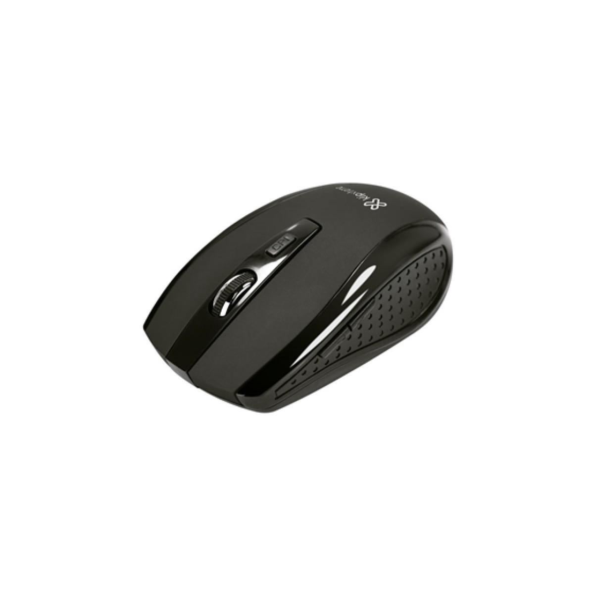 Mouse Klipx Wireless Optical Negro Ergonomico 1600Dpi 5 Botones
